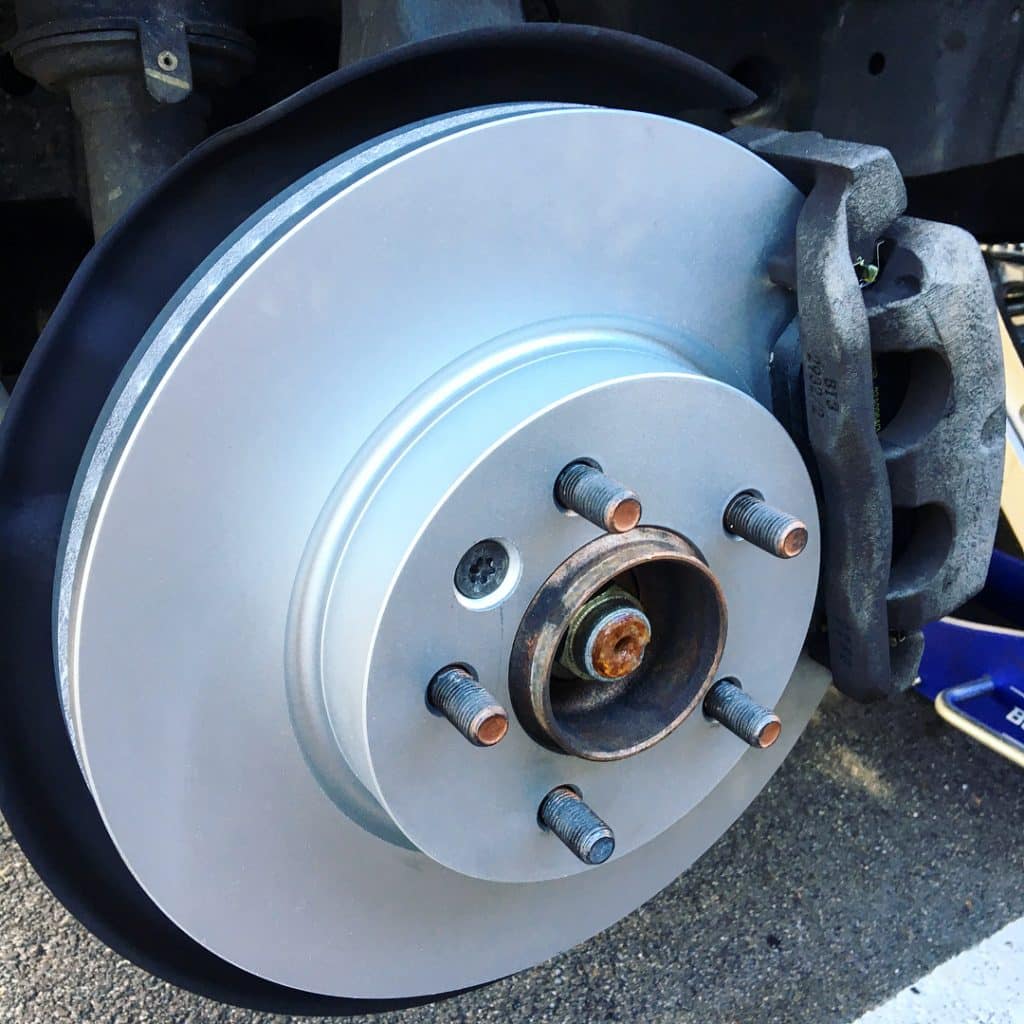 Car disc brake following servicing