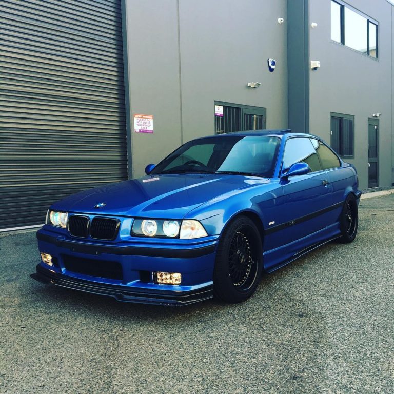 BMW M3 following a performance suspension upgrade.