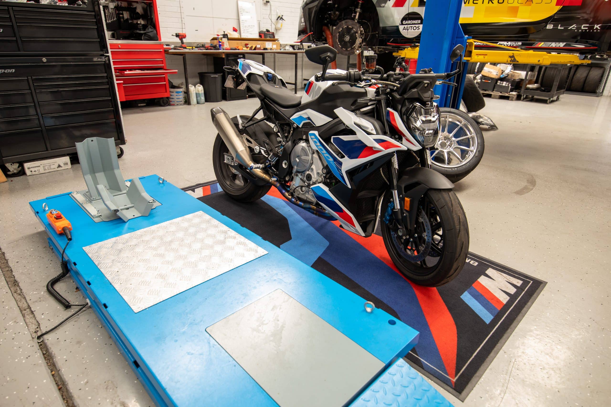 A BMW motorcycle